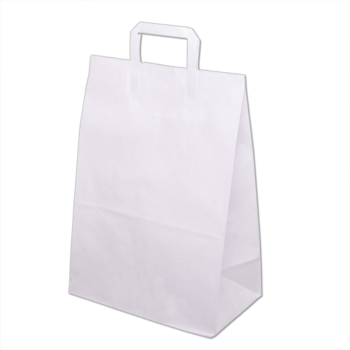 bela papirnata vrečka ravni ročaj 4